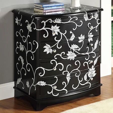 Bombay Chest with Painted Floral Detail